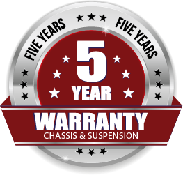 5 Year chassis & suspension warranty now on all models